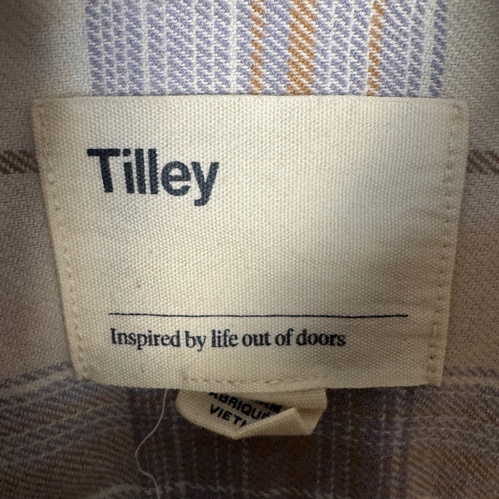 Tilley Plaid Flannel Shirt Women Small Button‎ Up Long Sleeve Organic Cotton - Picture 4 of 13